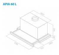Odsavač Philco APIA 60 L technický nákres